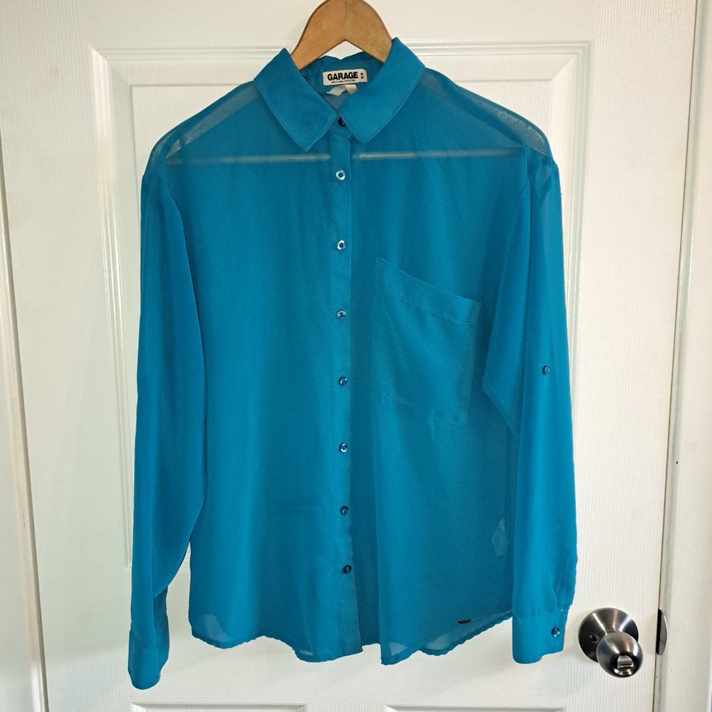 Sheer Blue Blouse